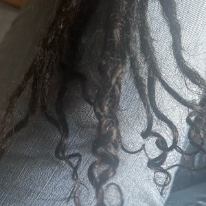 handmade loc extensions 8 inches curly ends human hair